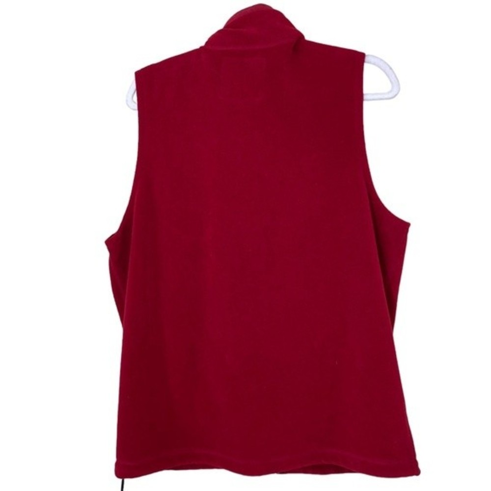 Vintage XL Abercrombie & Fitch Red Fleece Zip Vest Unisex - Picture 4 of 6